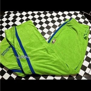 Reebok NBA Hardwood Classics Atlanta Hawks 1971 Warm Up Pants 2XL Rare Green NWT